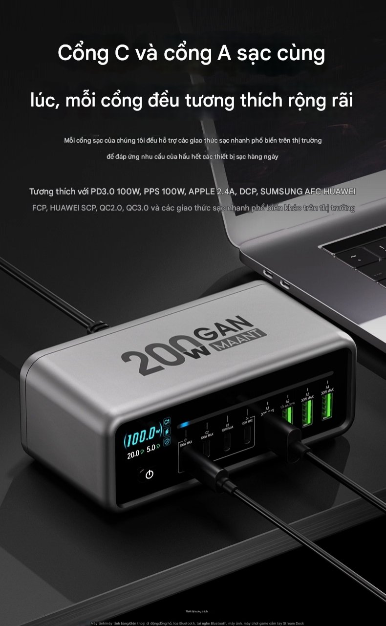 Sac 8 cong MaAnt MT-P200 200W - 7 Sạc 8 cổng MaAnt MT-P200 200W