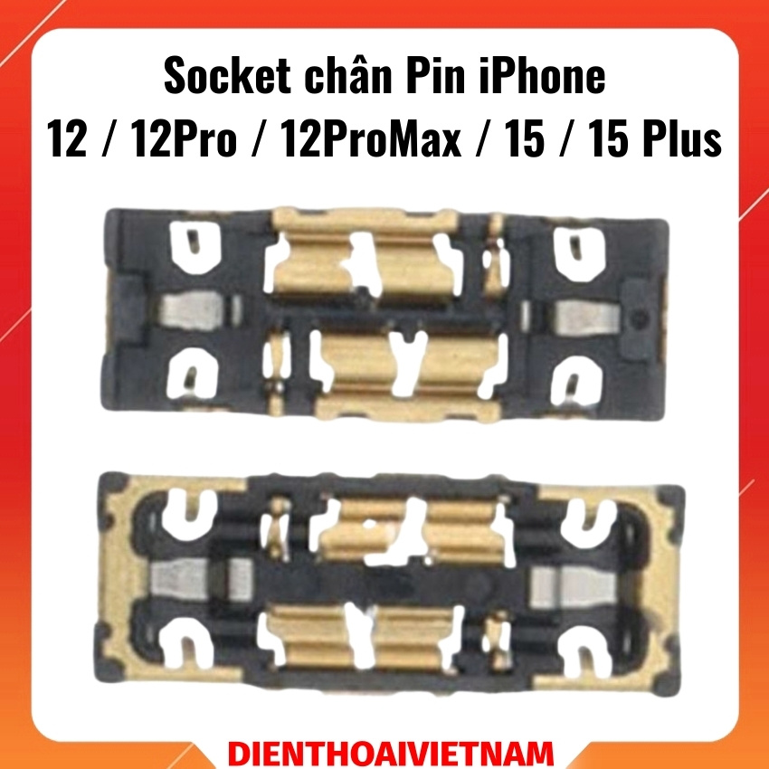 Socket chan Pin iPhone 12 12pro 12promax 15 15plus - 2 Socket chân Pin iPhone 12/Pro/ProMax – 15/15Plus