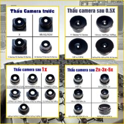 Thấu camera  iPhone trước sau từ 11 - 16 ProMax