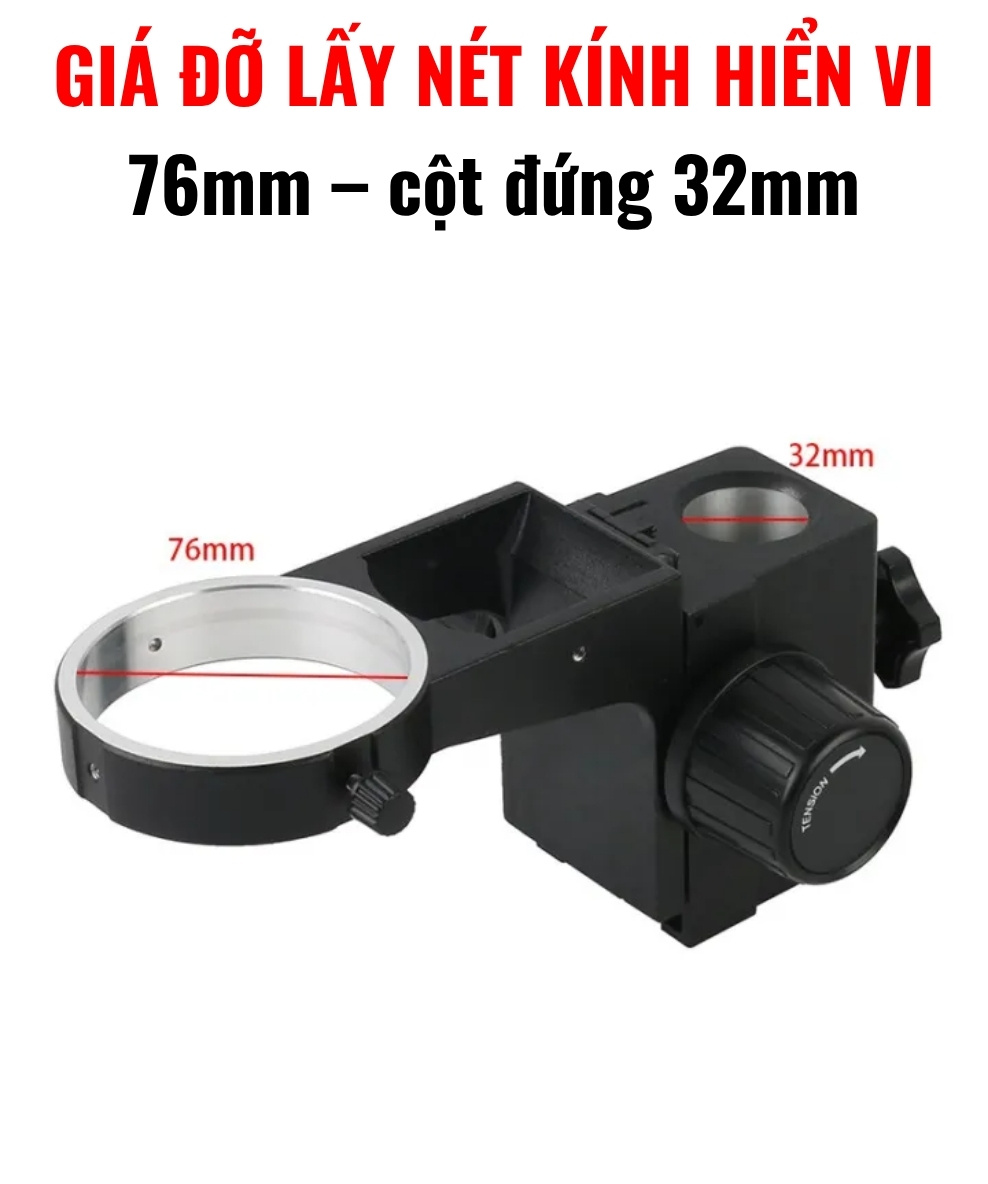 Giá đỡ lấy nét kính hiển vi 76mm – cột đứng 32mm