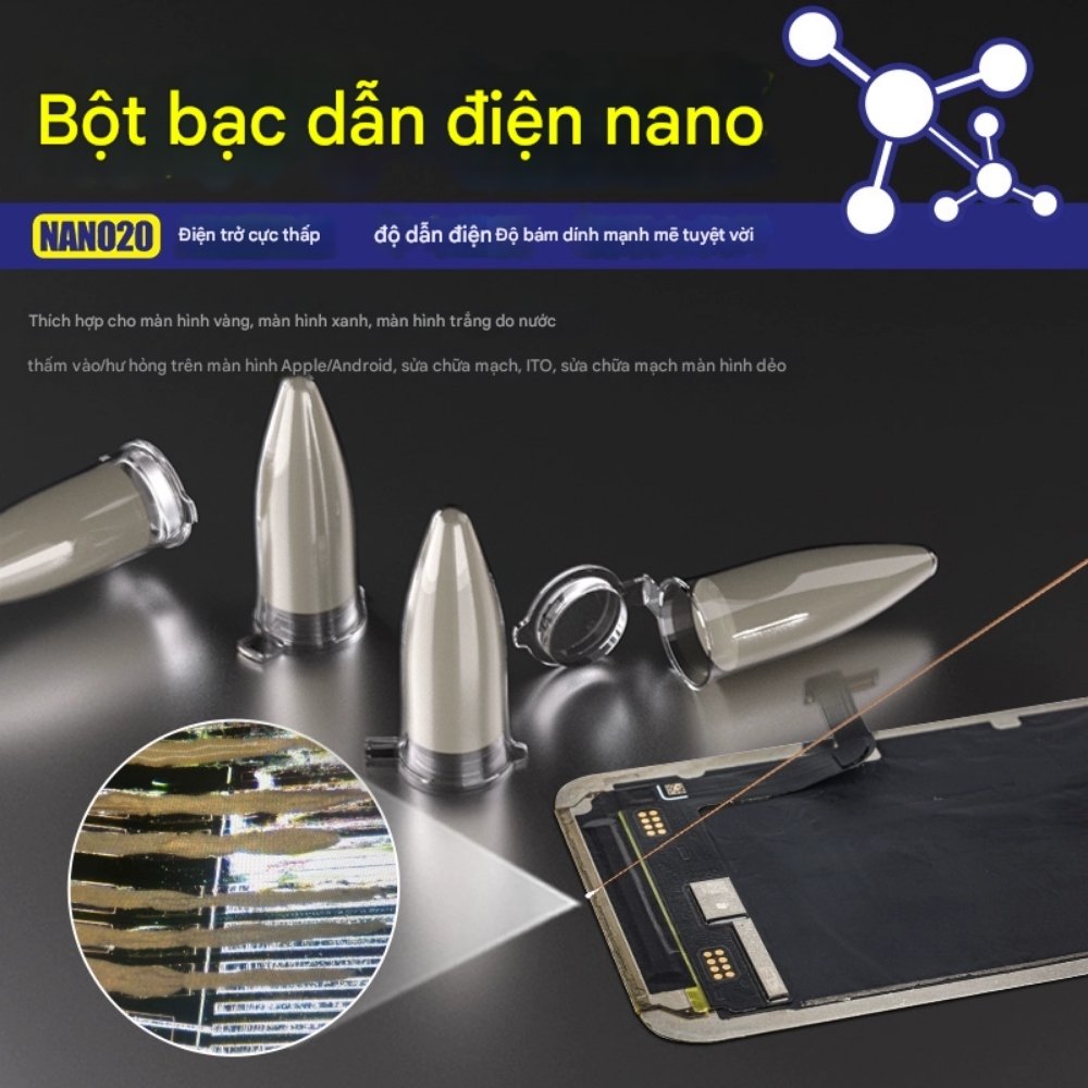 keo bac mechanic nano20 - 2 Keo bạc Mechanic nano20 vẽ mạch chì vẽ mạch dẫn điện kèm lưỡi