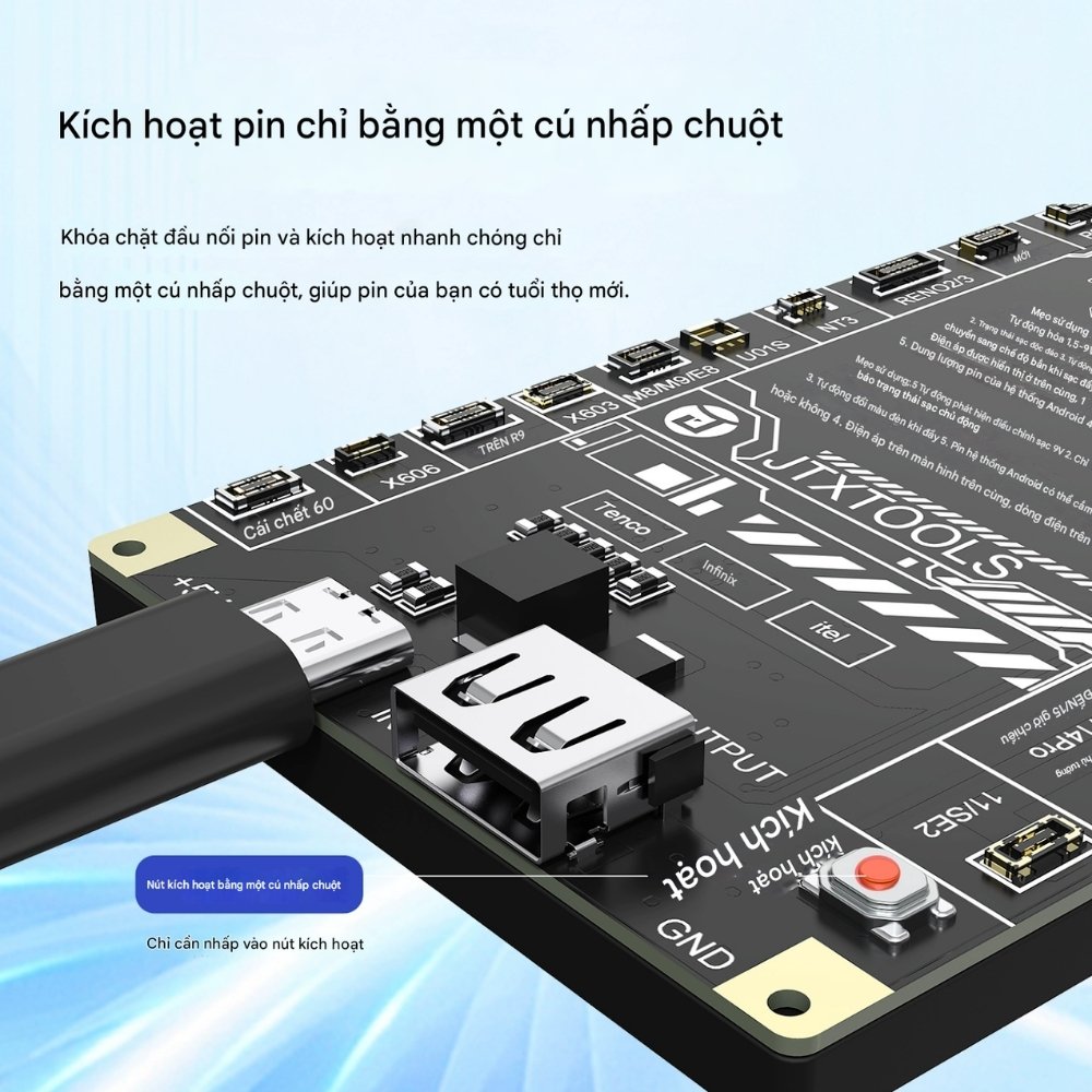 Kích Pin JTX B9 iPhone và hơn 400 mã Android