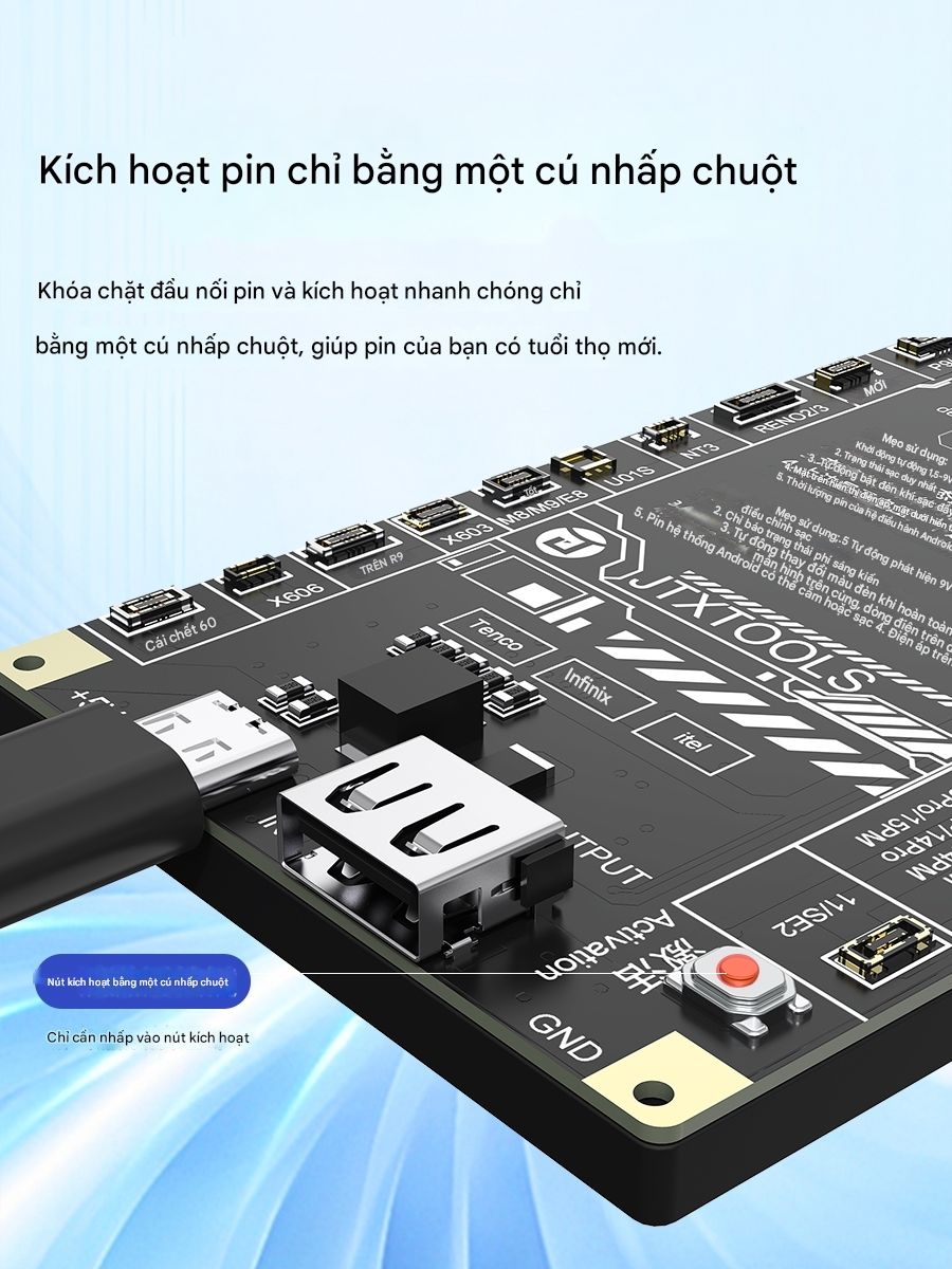 Kích Pin JTX B9 iPhone và hơn 400 mã Android