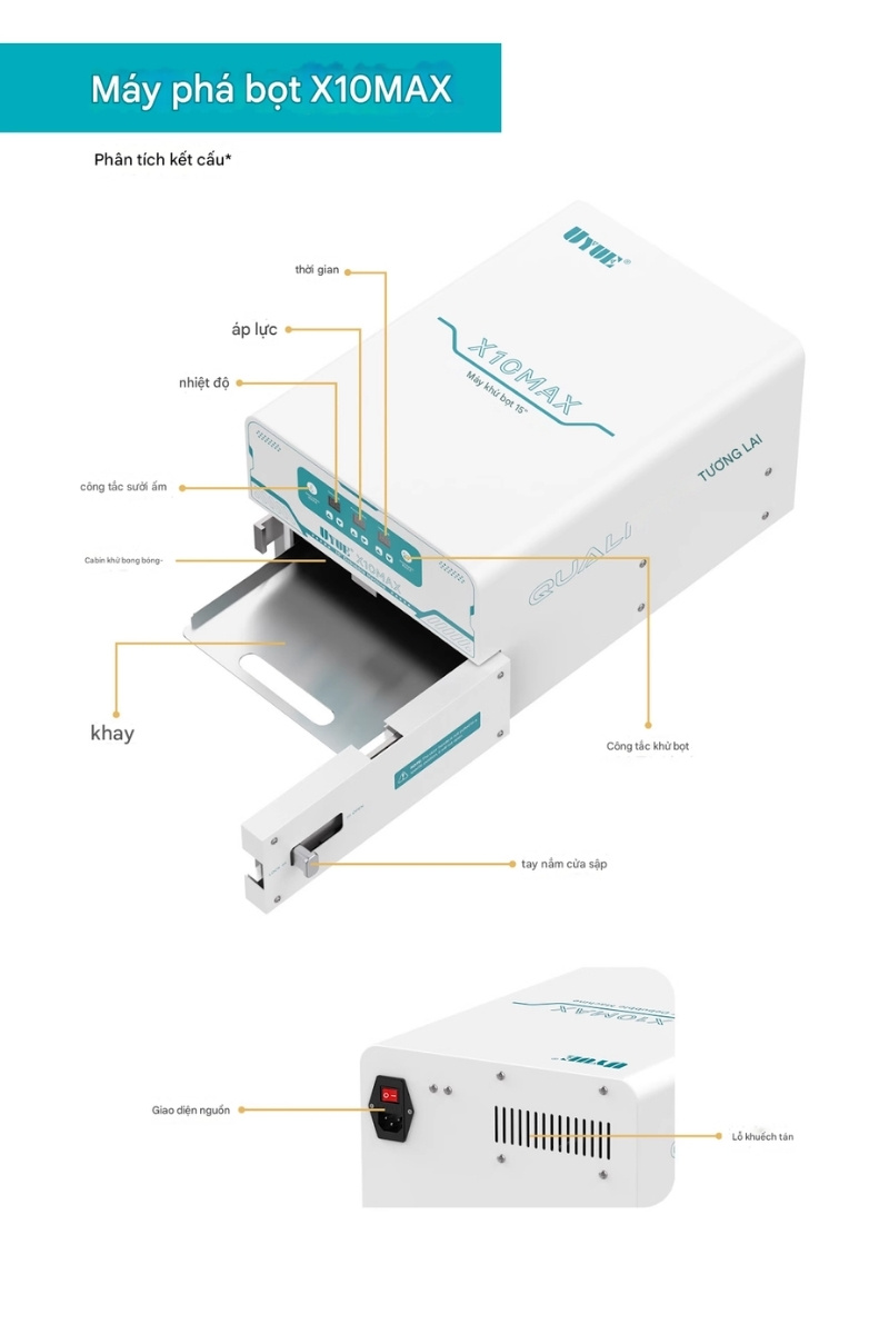 noi hap uyue x10max - 1 Nồi hấp UYUE X10MAX màn hình điện thoại và máy tính bảng 15 inch