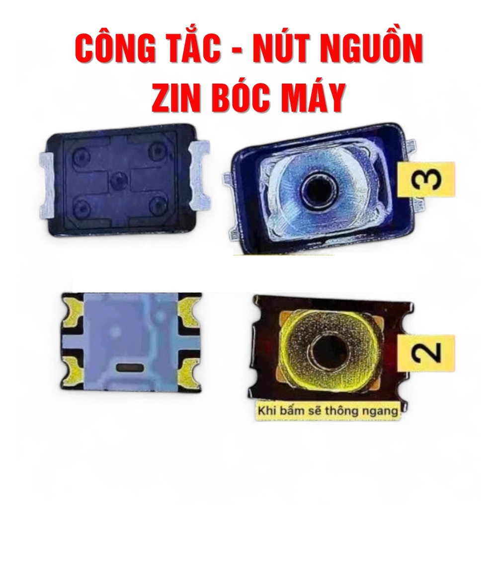 nut nguon so 2- so3daidien Công tắc - nút nguồn 2 chân - 4 chân zin bóc máy