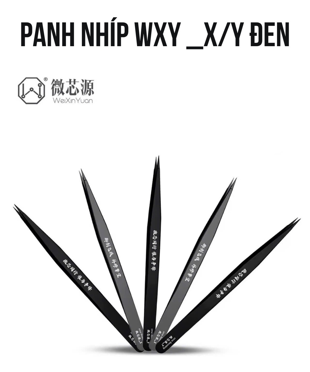 panh nhip wxy _x/y - 5 Panh Nhíp WXY _X/Y đen siêu nhọn