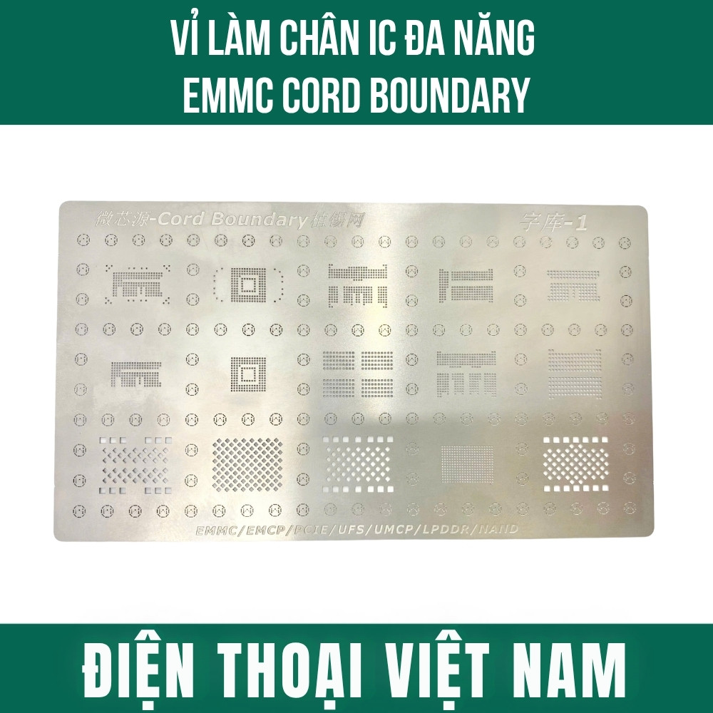 vi lam chan ic da nang EMMC Cord Boundary - 2 Vỉ làm chân ic đa năng EMMC Cord Boundary
