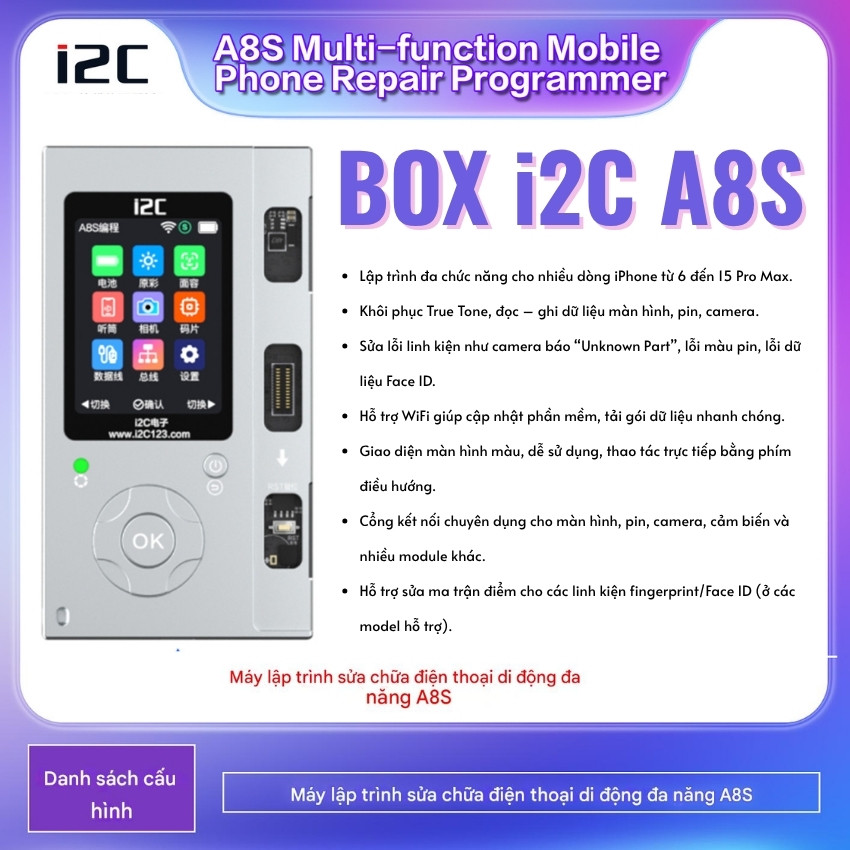 Box i2C A8S cho iPhone 6 – 15 ProMax