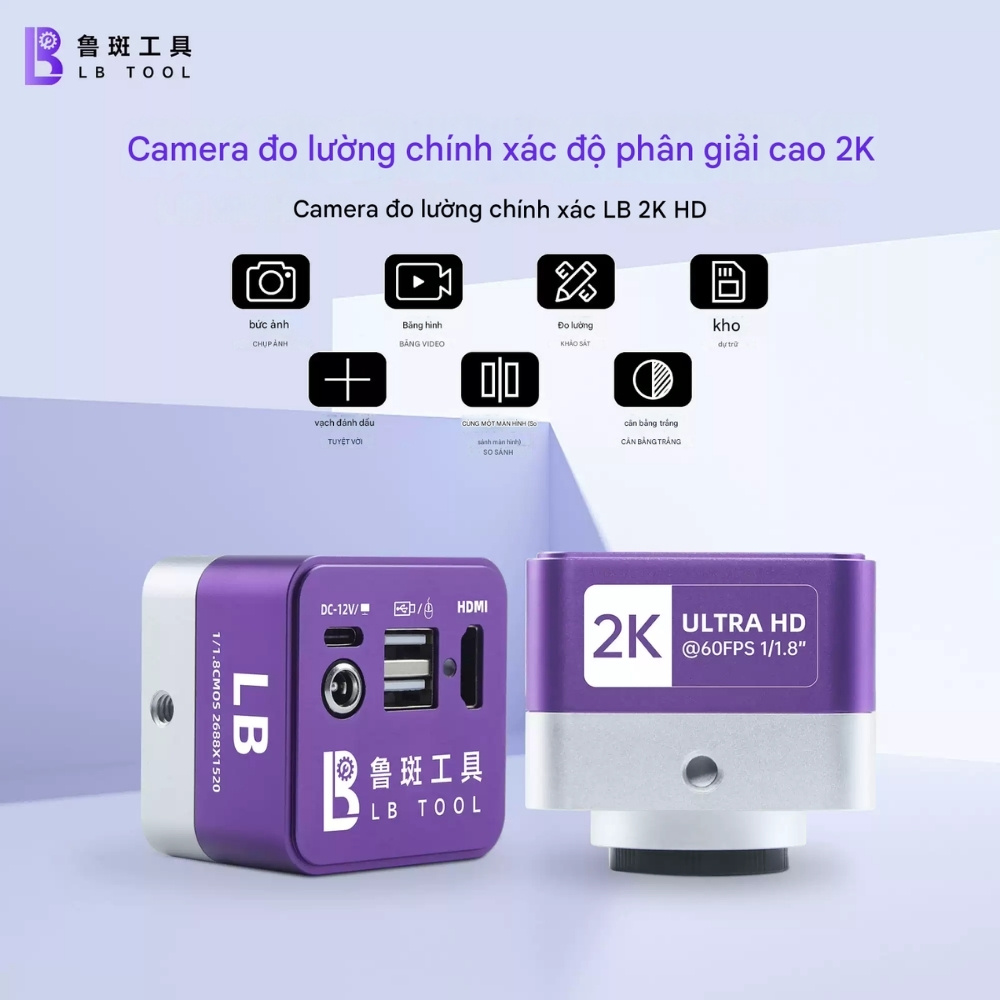 Camera HDMI 2K LuBan - 5 Camera HDMI 2K LuBan tím Kính Hiển Vi