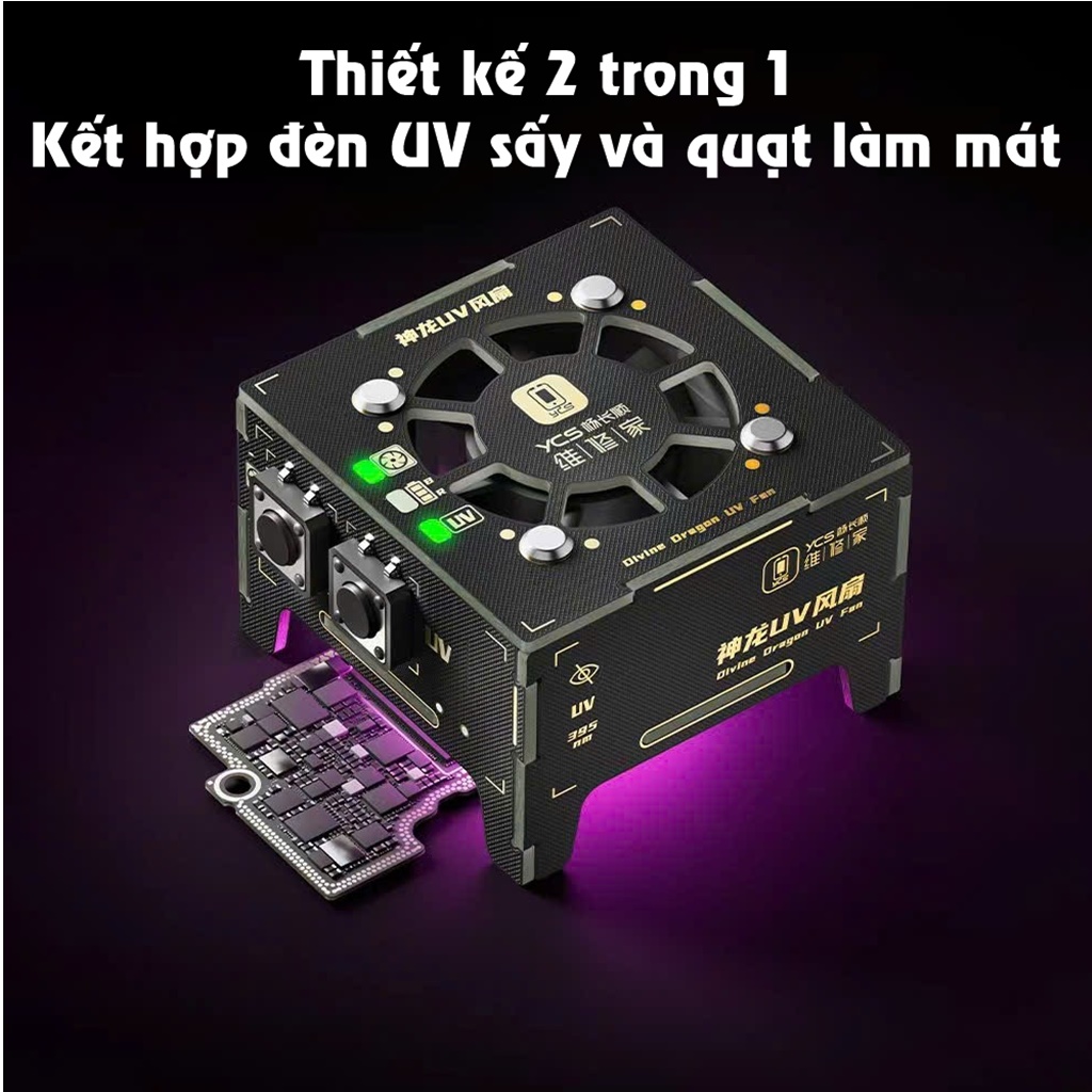Quat + den UV mini YCS 2 trong 11