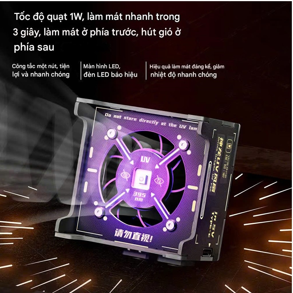 Quat + den UV mini YCS 2 trong 12