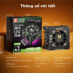 Quạt + Đèn UV Mini YCS – Làm Mát Và Sấy Keo Hai Trong Một
