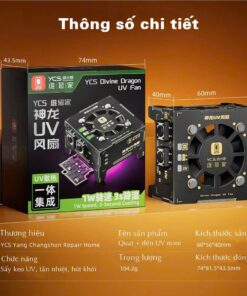 Quạt + Đèn UV Mini YCS – Làm Mát Và Sấy Keo Hai Trong Một