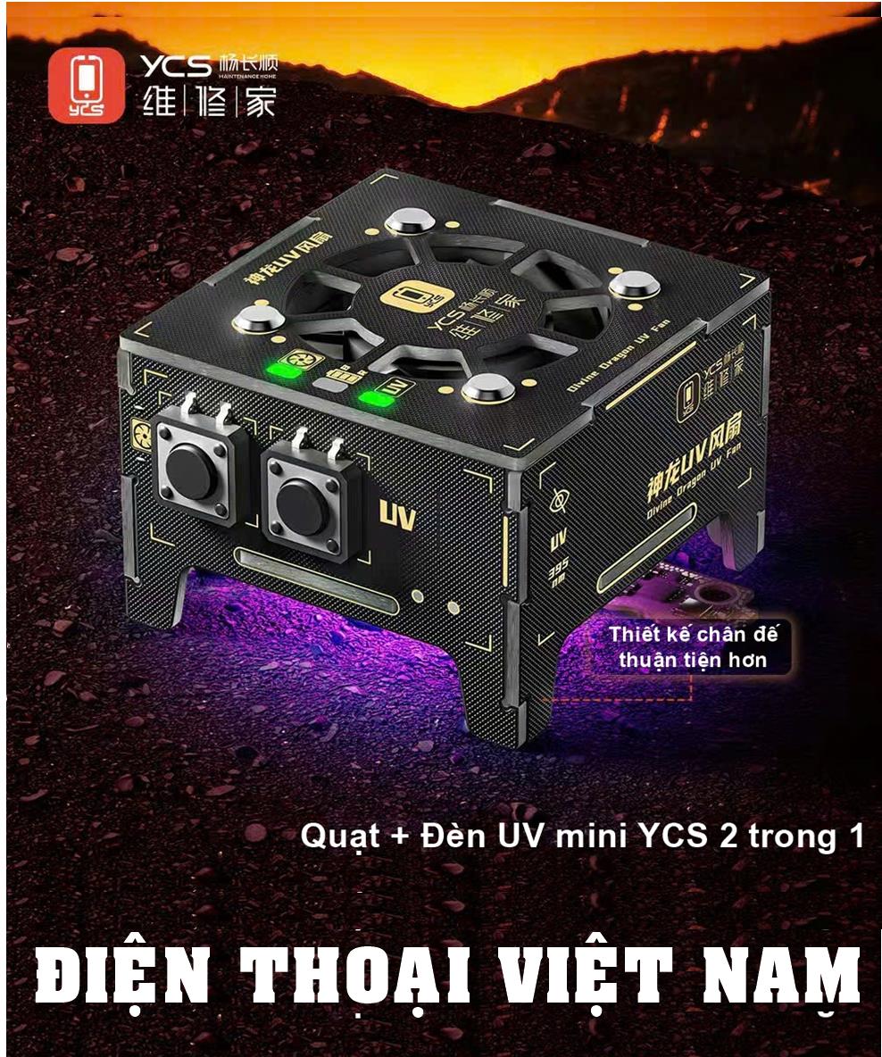 Quat + den UV mini YCS 2 trong 1DAIDIEN Quạt + Đèn UV Mini YCS – Làm Mát Và Sấy Keo Hai Trong Một