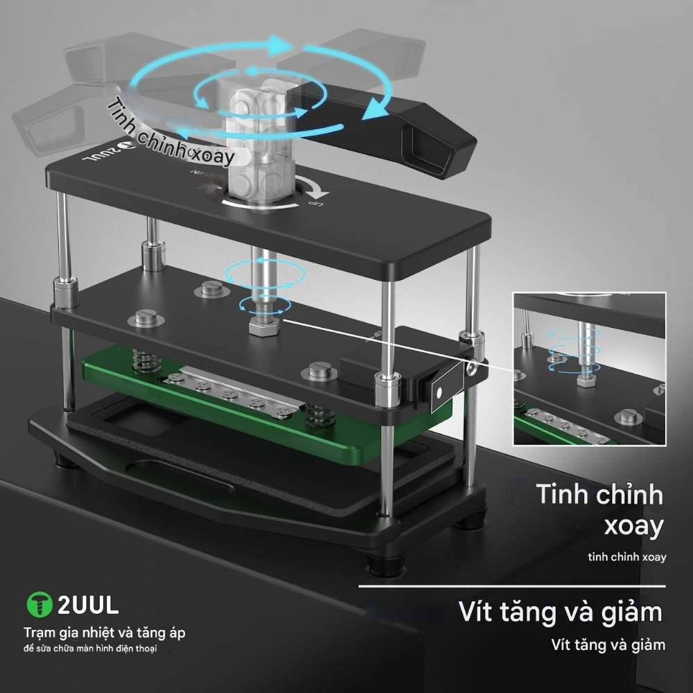 ban nhiet dong ron 2uul da05 - 1 Bàn nhiệt đóng ron 2UUL DA05 tạo áp suất 2 chiều