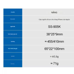 Dây cấp nguồn Sunshine SS-905K iPhone 6G - 16 ProMax