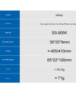 Dây cấp nguồn Sunshine SS-905K iPhone 6G - 16 ProMax