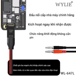 Dây cấp nguồn Wylie-647L hỗ trợ các dòng iPhone 6 - 17 ProMax