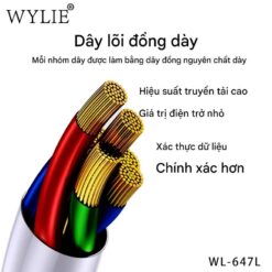 Dây cấp nguồn Wylie-647L hỗ trợ các dòng iPhone 6 - 17 ProMax