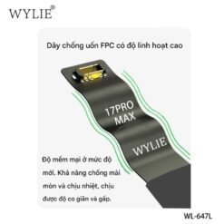 Dây cấp nguồn Wylie-647L hỗ trợ các dòng iPhone 6 - 17 ProMax