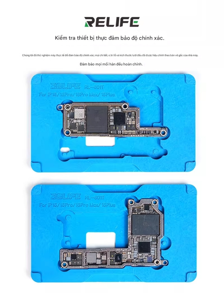 de lam chan vien relife rl-601t - 1 Đế làm chân viền Relife RL-601T iPhone 12 – 16 ProMax có hút nam châm, không cần giữ tay