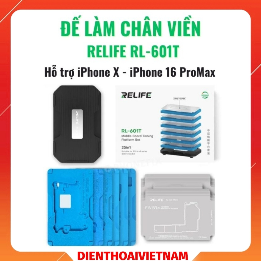 Đế làm chân viền Relife RL-601T iPhone 12 – 16ProMax có hút nam châm, không cần giữ tay
