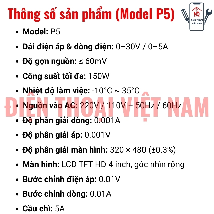 Máy cấp nguồn Kaisi P5 đồng hồ 30V 5A - Ảnh 6