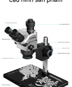 Kính hiển vi Luowei LW-TR-B3TV 3 mắt, phóng đại 68X