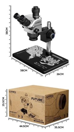 Kính hiển vi Luowei LW-TR-B3TV 3 mắt, phóng đại 68X