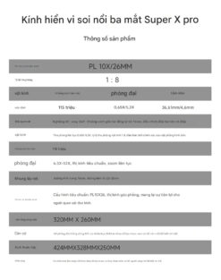 Kính hiển vi Mechanic Super X Pro-TSD 3 mắt, phóng đại 52X