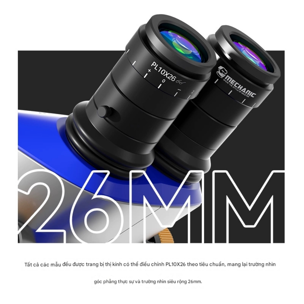 kinh hien vi mechanic super x pro - 1 Kính hiển vi Mechanic Super X Pro-TSD 3 mắt, phóng đại 52X