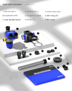 Kính hiển vi Mechanic Super X Pro 3 mắt, phóng đại 52X