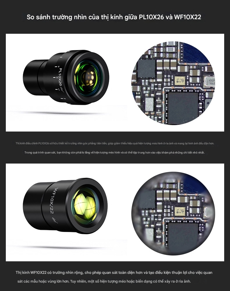 kinh hien vi mechanic super x pro - 1 Kính hiển vi Mechanic Super X Pro-TSD 3 mắt, phóng đại 52X