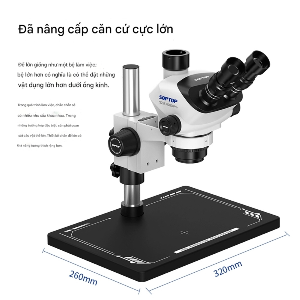 Kính hiển vi 3 mắt ABCD phóng đại 60X