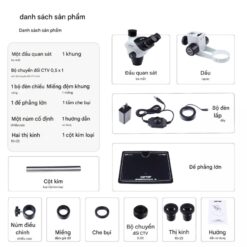 Kính hiển vi SOPTOP SZM-7060Pro 3 mắt, phóng đại 60X