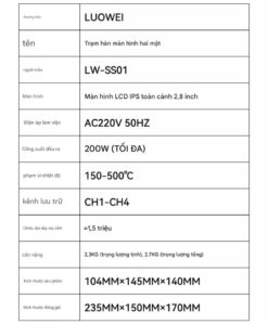 Máy hàn LOUWEI SS-01 200W - hỗ trợ tay hàn C210