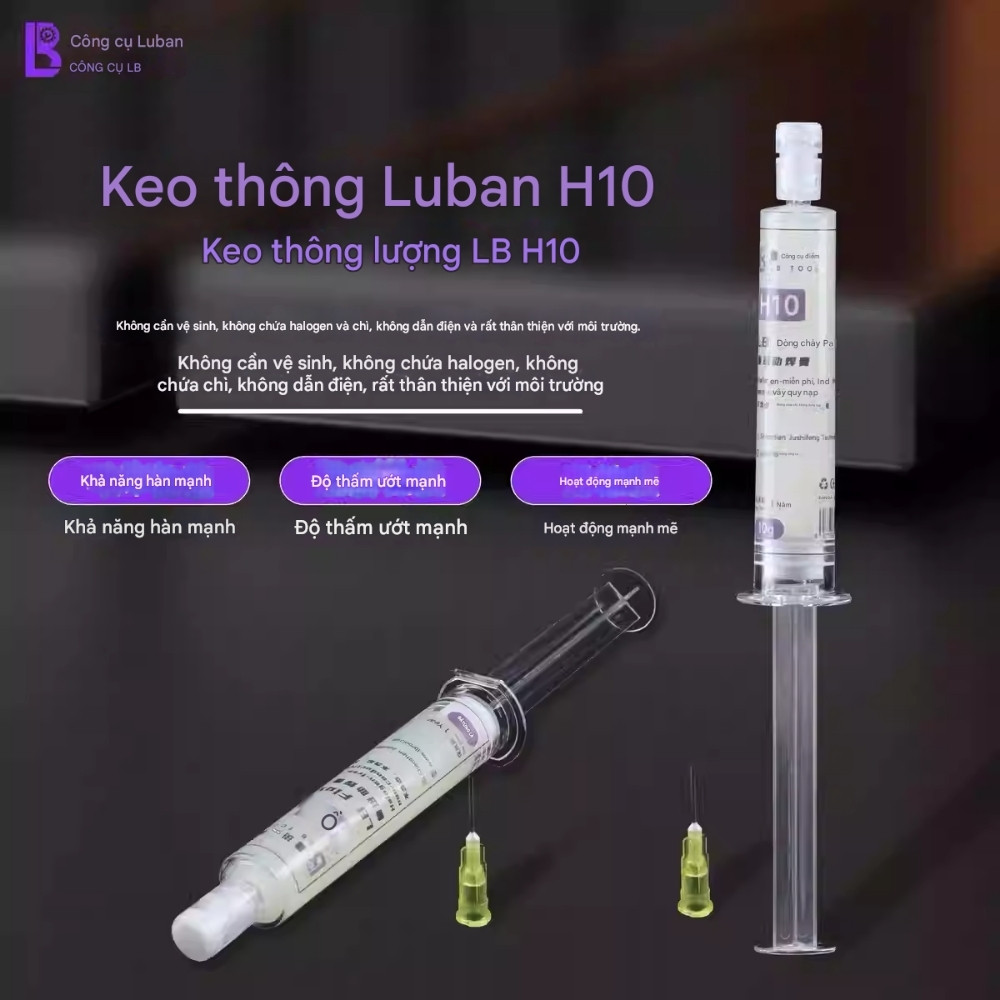 mo han luban lb h10 - 5 Mỡ hàn Luban LB H10 không chứa halogen, không chứa chì