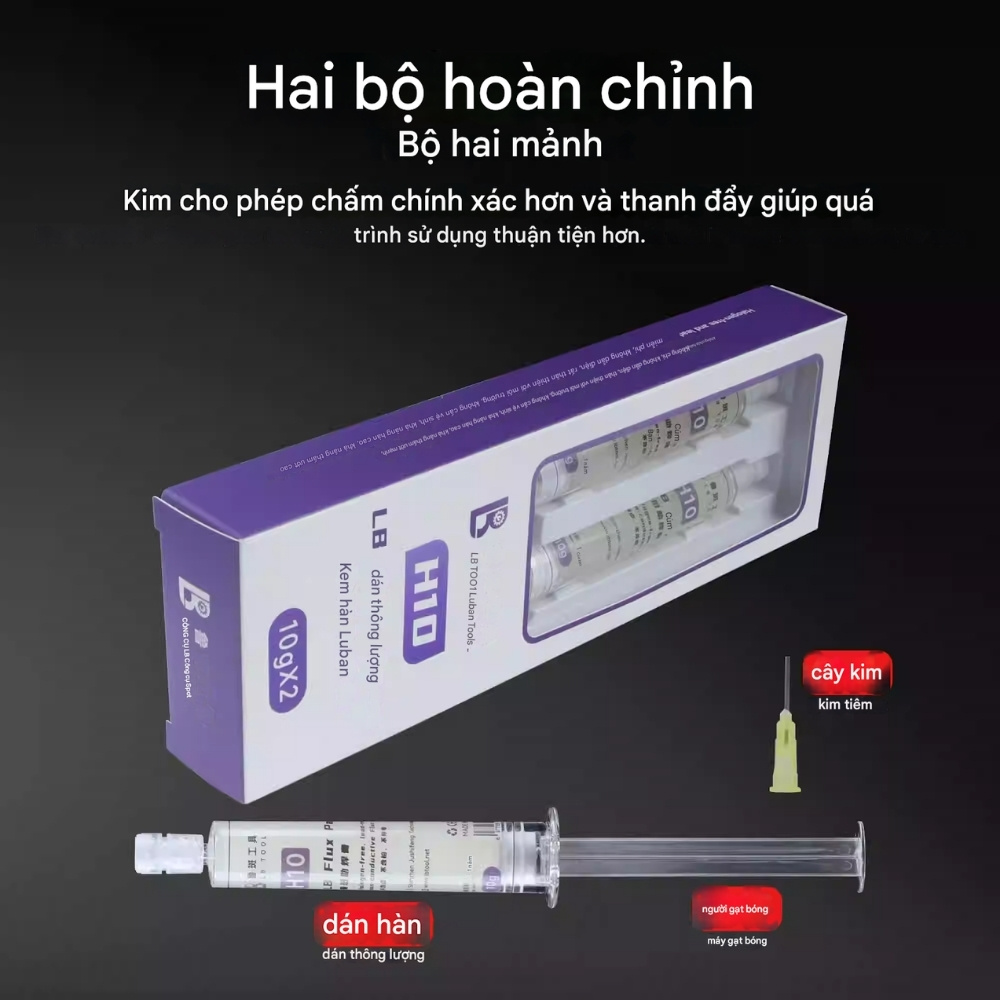 mo han luban lb h10 - 5 Mỡ hàn Luban LB H10 không chứa halogen, không chứa chì