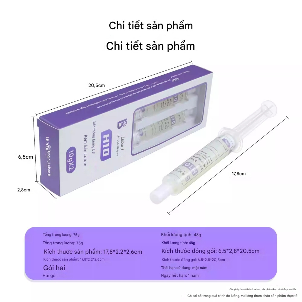 mo han luban lb h10 - 5 Mỡ hàn Luban LB H10 không chứa halogen, không chứa chì