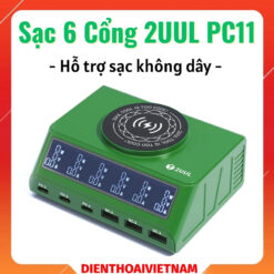 Sạc 6 cổng 2UUL PC11 đa năng, hỗ trợ sạc không dây