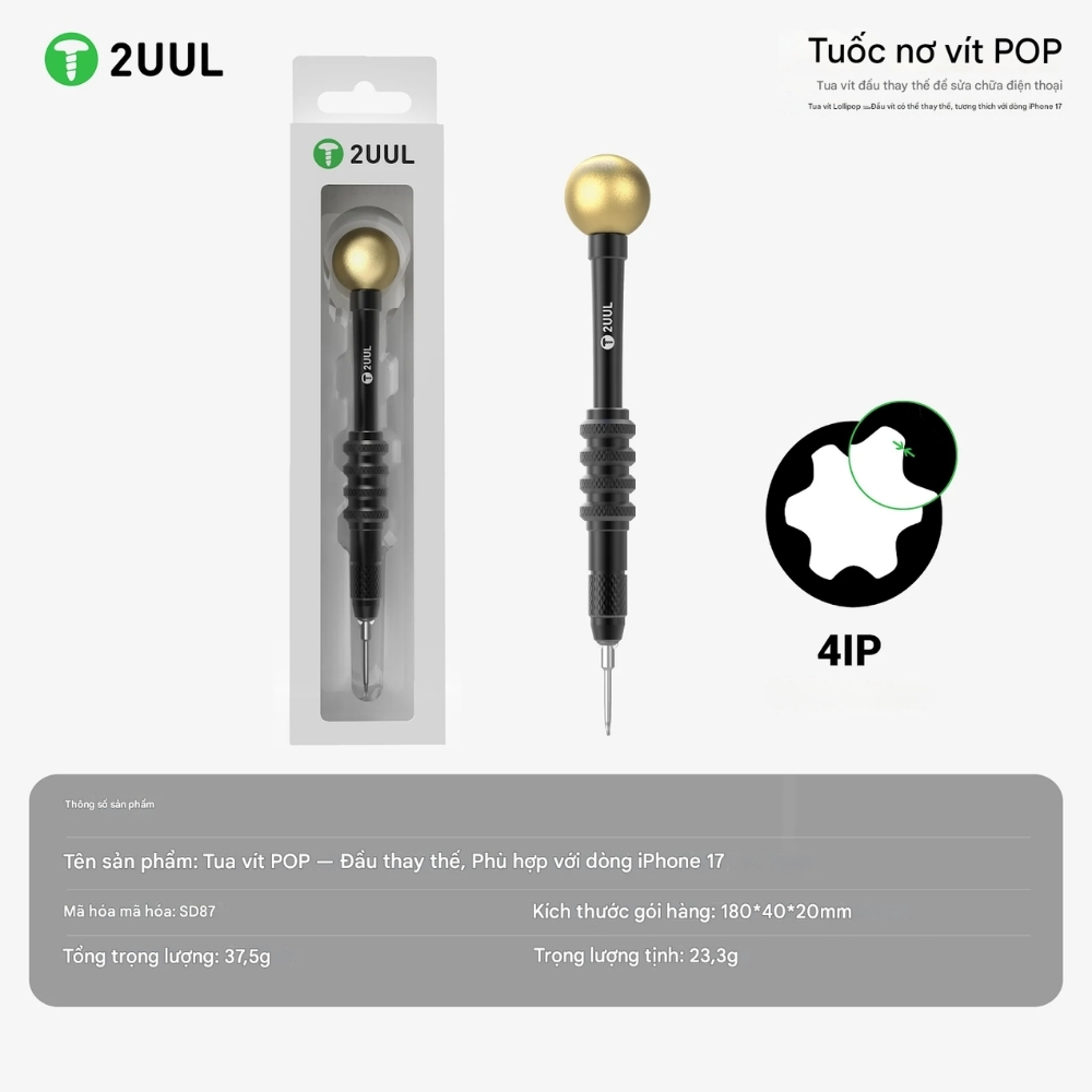 to vit 2uul sd87 pop - 2 Tô vít 2UUL SD87 POP chuyên dòng iPhone 17 Series