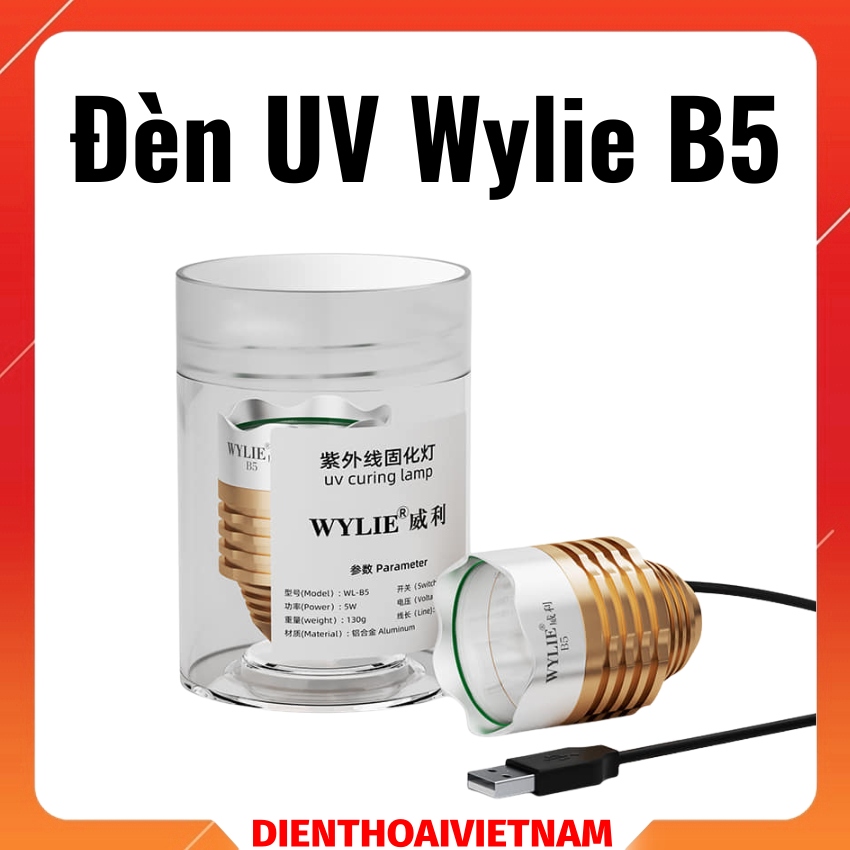 Đèn UV Wylie B5 làm khô keo nhanh