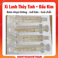 Xi lanh thuỷ tinh bơm mỡ hàn, hoá chất, nhựa thông