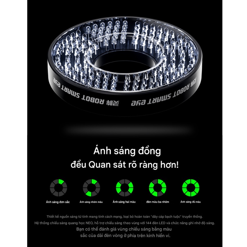 kinh hien vi mechanic robot smart eye (14) Kính hiển vi Mechanic Robot Smart Eye 3 mắt, phóng đại 45X