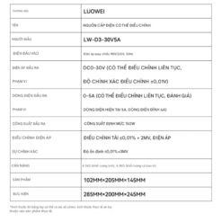 Máy cấp nguồn Luowei LW-D3 đồng hồ 30V 5A