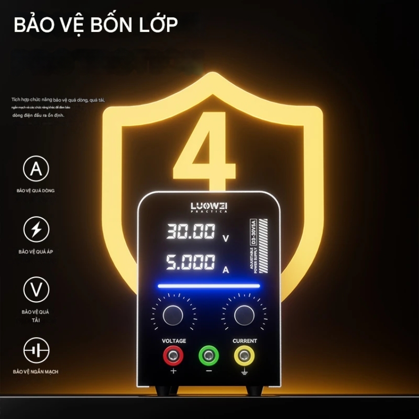 Máy cấp nguồn Luowei LW-D3 đồng hồ 30V 5A