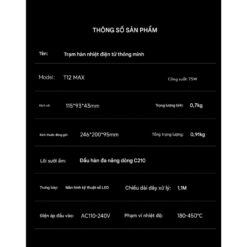 Máy hàn Mechanic T12 Max dùng mũi hàn T12