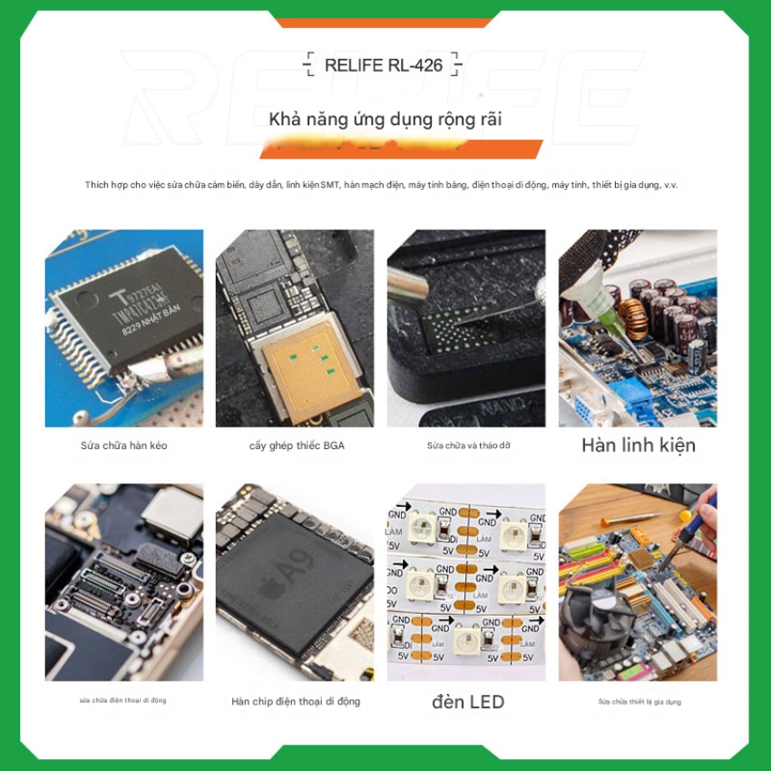Mỡ hàn Relife RL426B hỗ trợ sửa điện thoại
