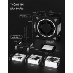 Quạt + Đèn UV Mini Luowei LW-CF01 hút khói, làm khô keo nhanh