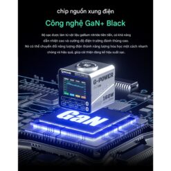 Sạc 8 cổng Mechanic G-Power 160W tích hợp sạc không dây, màn hình hiển thị